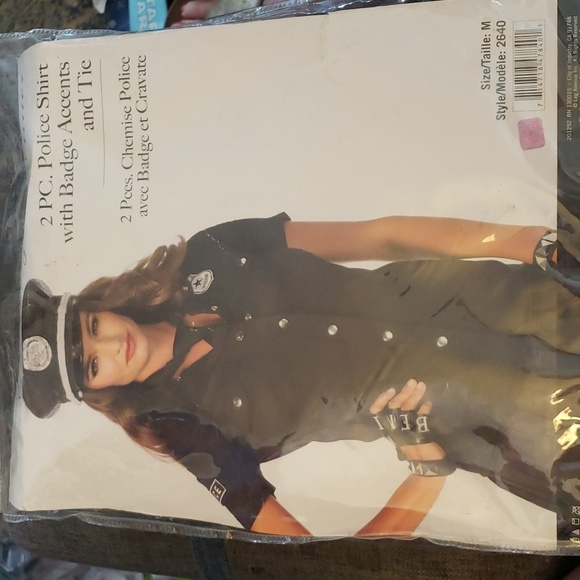 Leg Avenue 2 Piece Police Shirt and Tie Set Size M - Picture 8 of 10